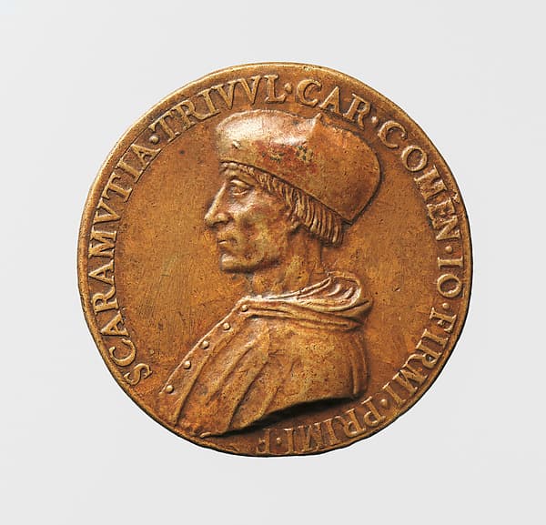 Portrait medal of Scaramuccia Trivulzio (obverse); Prudence (reverse)