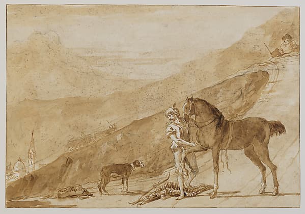 Landscape with a Horse Held by a Page