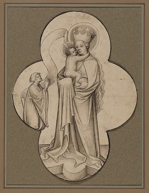 Virgin and Child with a Kneeling Donor, in a Quatrefoil