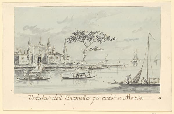The Island of L'Anconetta, on the Way to Mestre, with the Church of La Madonnetta
