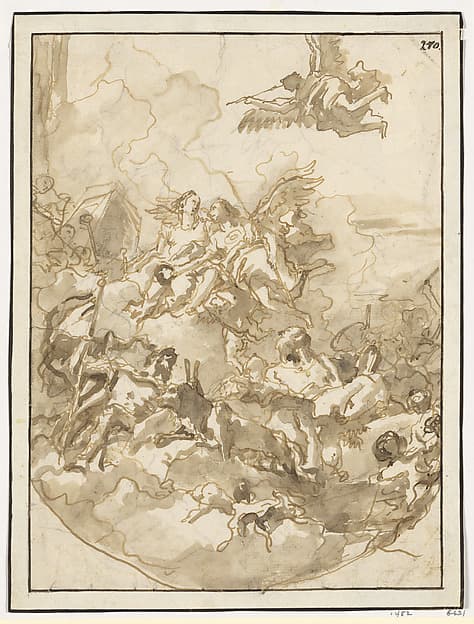 Sketch for a Ceiling with an Allegory of Fortitude and Wisdom