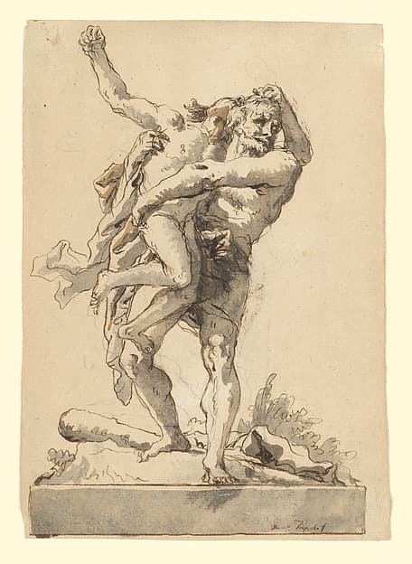 Hercules and Antaeus (with a Base Below)