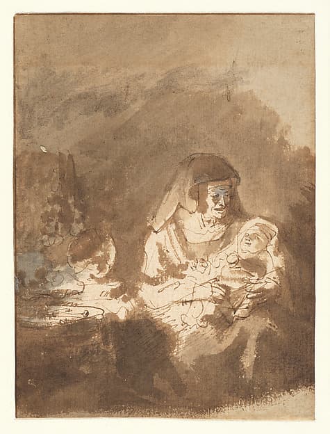 Old Woman with a Baby in her Arms