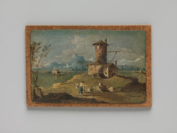 Capriccio with an Island, a Tower, and Houses