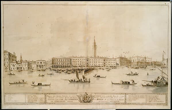 Panorama of Venice from the Bacino di San Marco, Including the Project for the Proposed Teatro Manin