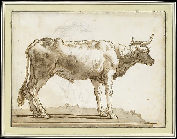 A Bullock Standing to the Right (on a Base)