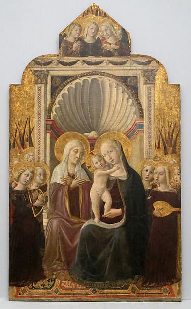 Saint Anne and the Virgin and Child Enthroned with Angels