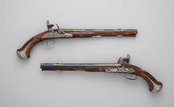 Pair of Flintlock Pistols of Count Heinrich von Brühl (1700–1763)