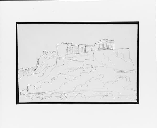 Sketch of Ancient Ruins on Hilltop (from Sketchbook)