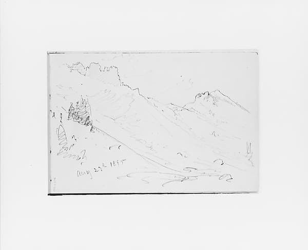 Mountain Slope Aug 23 1885 (from Sketchbook X)