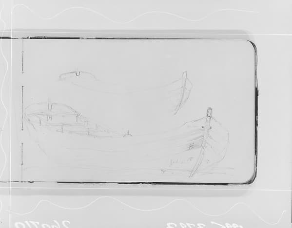 Outline Sketches of Two Rowboats (from Sketchbook)