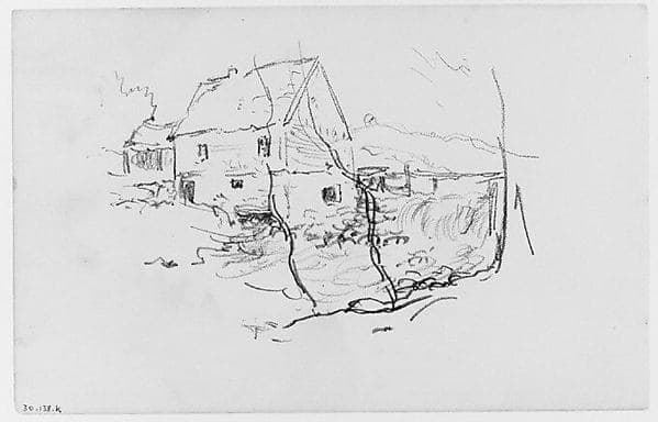 View of House by Waterfall (from Sketchbook)