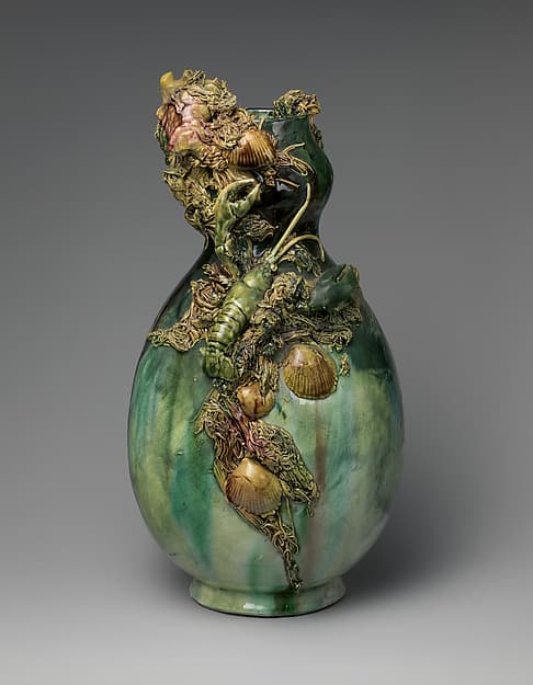 Vase with marine life