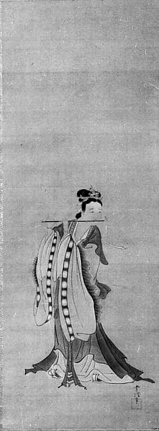 狩野常信筆 楊貴妃吹笛図|Yang Guifei Playing a Flute