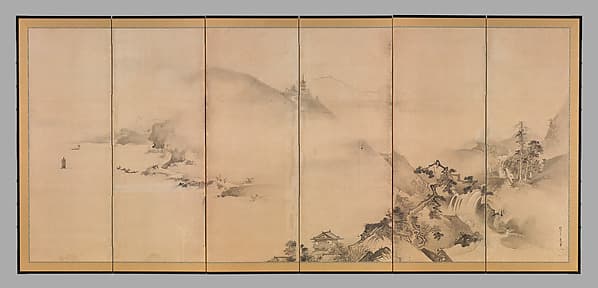 四季山水図屏風|Landscapes of the Four Seasons