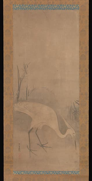 俵屋宗達筆 白鷺図|White Heron