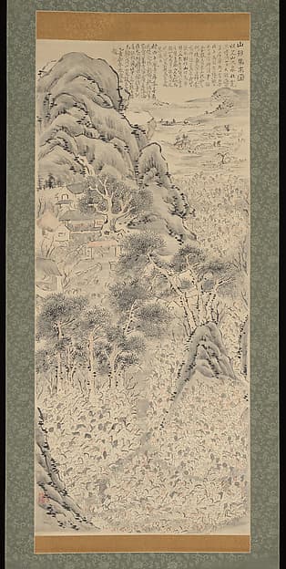 大雅山村馬市図臨写 (Taiga “Sanson umaichi zu” rinsha)|After Ike Taiga’s “Horse Market in a Mountain Village”
