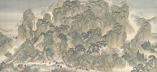 清 王翬等 康熙南巡圖 (卷三: 濟南至泰山) 卷|The Kangxi Emperor's Southern Inspection Tour, Scroll Three: Ji'nan to Mount Tai