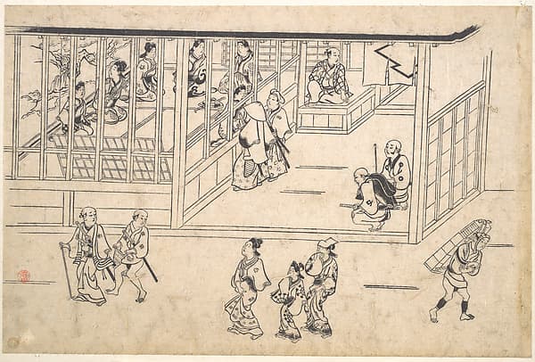 Street scene in the Yoshiwara