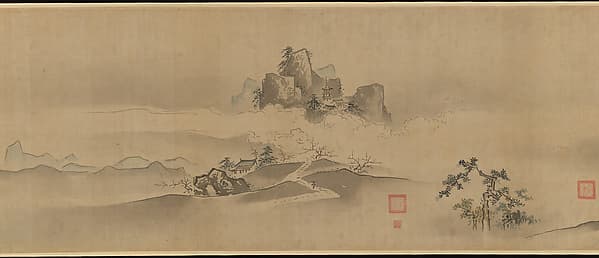狩野常信筆 潇湘八景図巻|Eight Views of the Xiao and Xiang Rivers