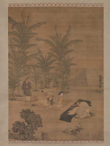 明 杜堇 伏生授經圖 軸|The Scholar Fu Sheng Transmitting the Book of Documents