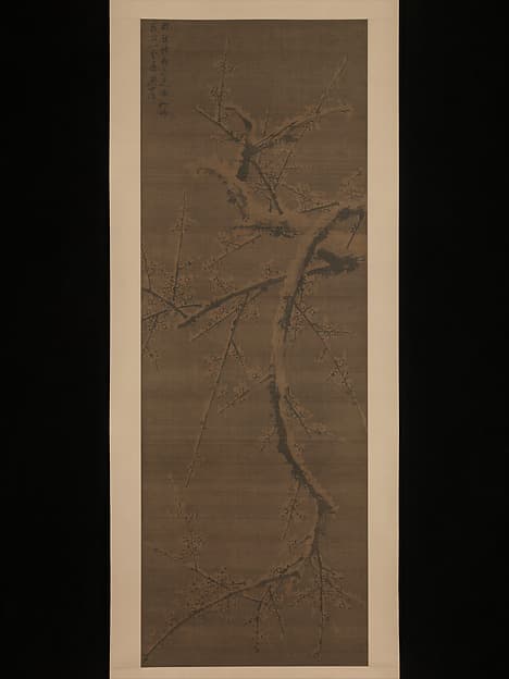 明 劉世儒 雪梅圖 軸|Plum in snow