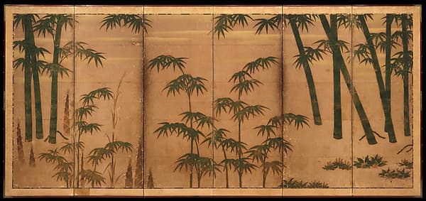伝土佐光信筆 四季竹図屏風|Bamboo in the Four Seasons