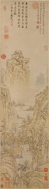 明 陸治 種菊圖 軸|Planting Chrysanthemums