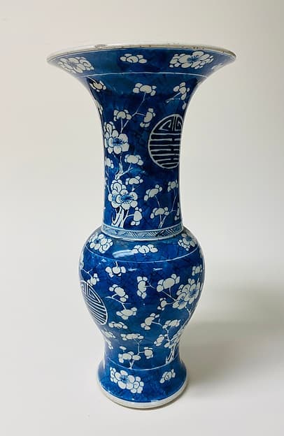 Vase with plum blossoms (one of a pair)