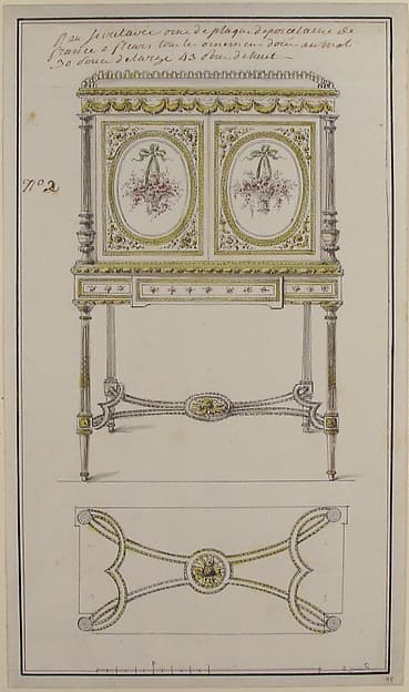 Design for an Upright Drop-Front Secretary