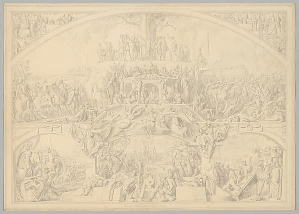 Preparatory Drawing for a Print Series on the History of Germany (Die Geschichte des deutschen Volkes in fünfzehn Bildern)