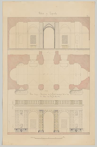Grotto from the Gardens of the Farnese Palace at Caprarola, Preparatory Study for the 'Oeuvres Complètes de Jacques Barozzi de Vignole'