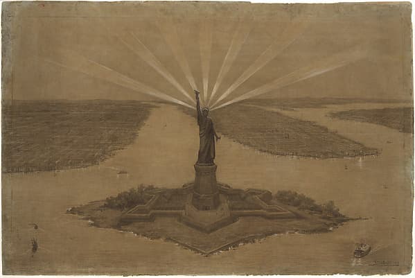Presentation Drawing of “The Statue of Liberty Illuminating the World"