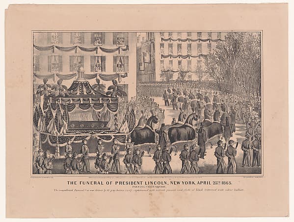 The Funeral of President Lincoln, New York, April 25th, 1865, Passing Union Square