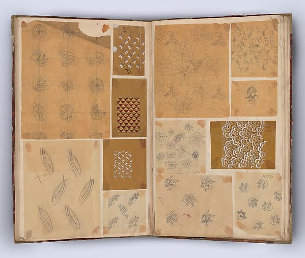 Scrapbook with Textile Patterns on Transfer Paper