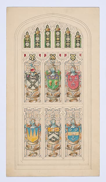 Design for an armorial stained glass window