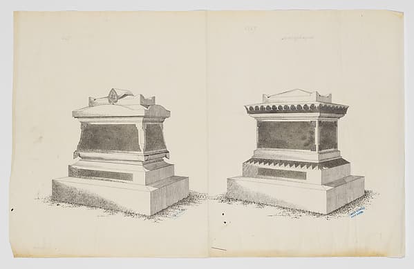 Two Sarcophagus Designs, Nos. 1368 and 1367