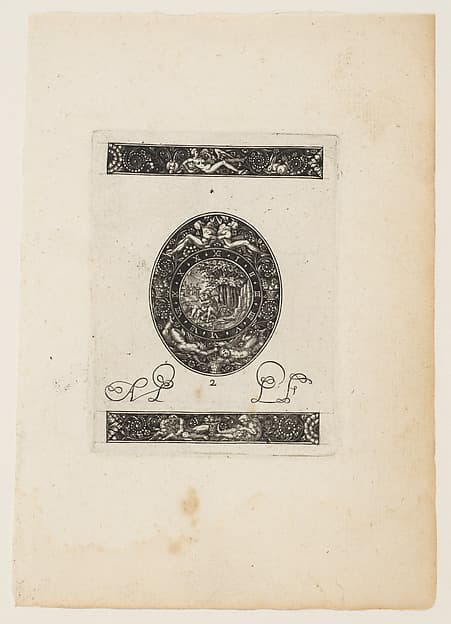 Oval Watch Plate with Diana and Endymion (?) embracing, from a Series of Six Designs for Watch Cases