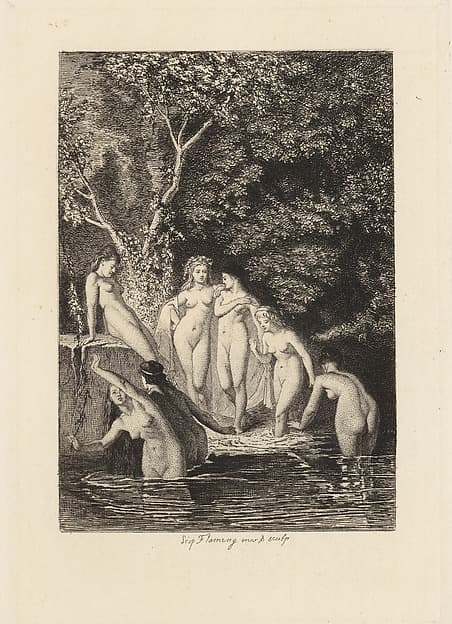 Le Bain, plate 6 from "The Decameron"