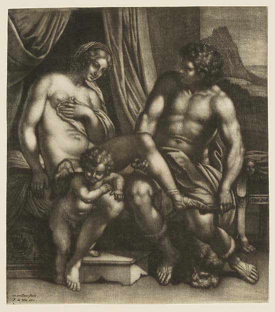 Venus and Anchises, accompanied by Cupid