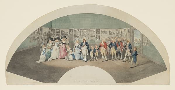 George III, Queen Charlotte, the Prince of Wales and others in a Picture Gallery near Windsor Castle