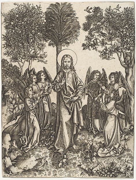 Christ in the Wilderness Served by Angels