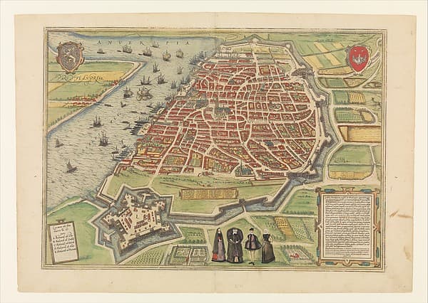 View of Antwerp from Braun and Hogenberg's Civitates Orbis Terrarum
