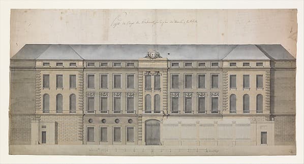 Elevation of the Façade of the Marché à la Volaille, Quai des Grands Augustins, Paris