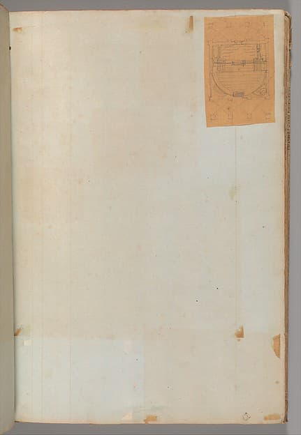 Page from a Scrapbook containing Drawings and Several Prints of Architecture, Interiors, Furniture and Other Objects