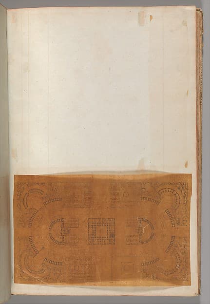 Page from a Scrapbook containing Drawings and Several Prints of Architecture, Interiors, Furniture and Other Objects