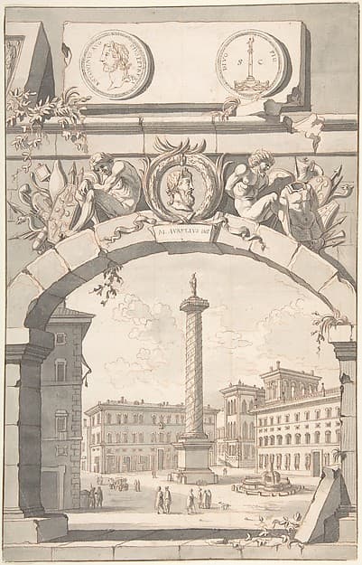 View of the Column of Marcus Aurelius