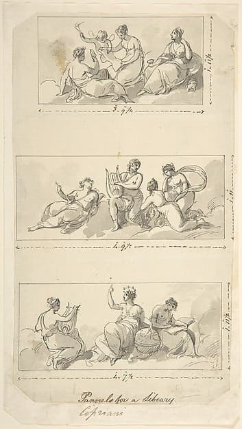 Design for Three Panels for a Library