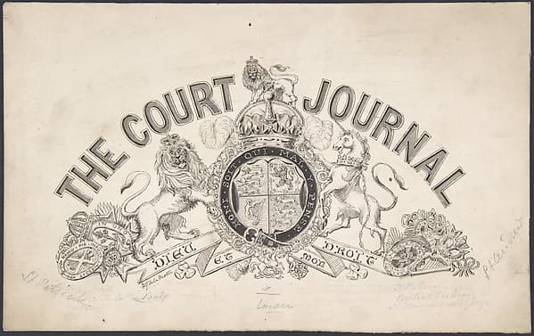 Title page design for "The Court Journal"