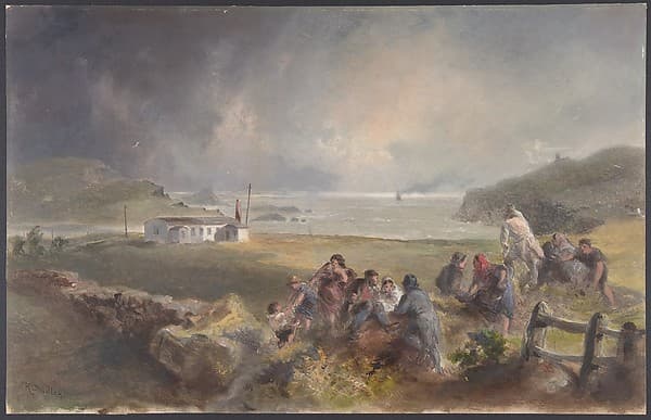 Valentia, Ireland, from the Harbor, Opposite Knight's-town, at the Period of Laying the Cable of 1857